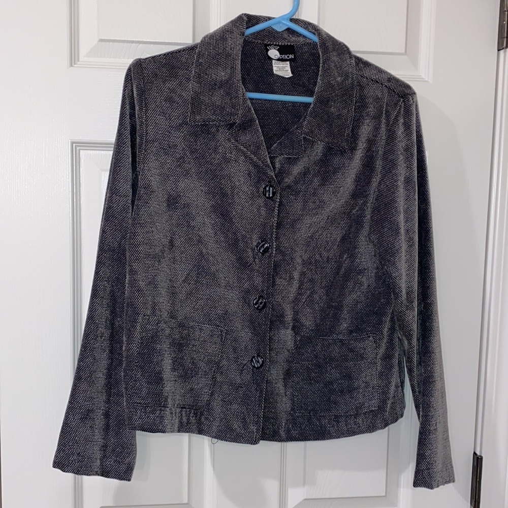 Vintage 90s - First Option Blazer  - Size Medium (Gray)
